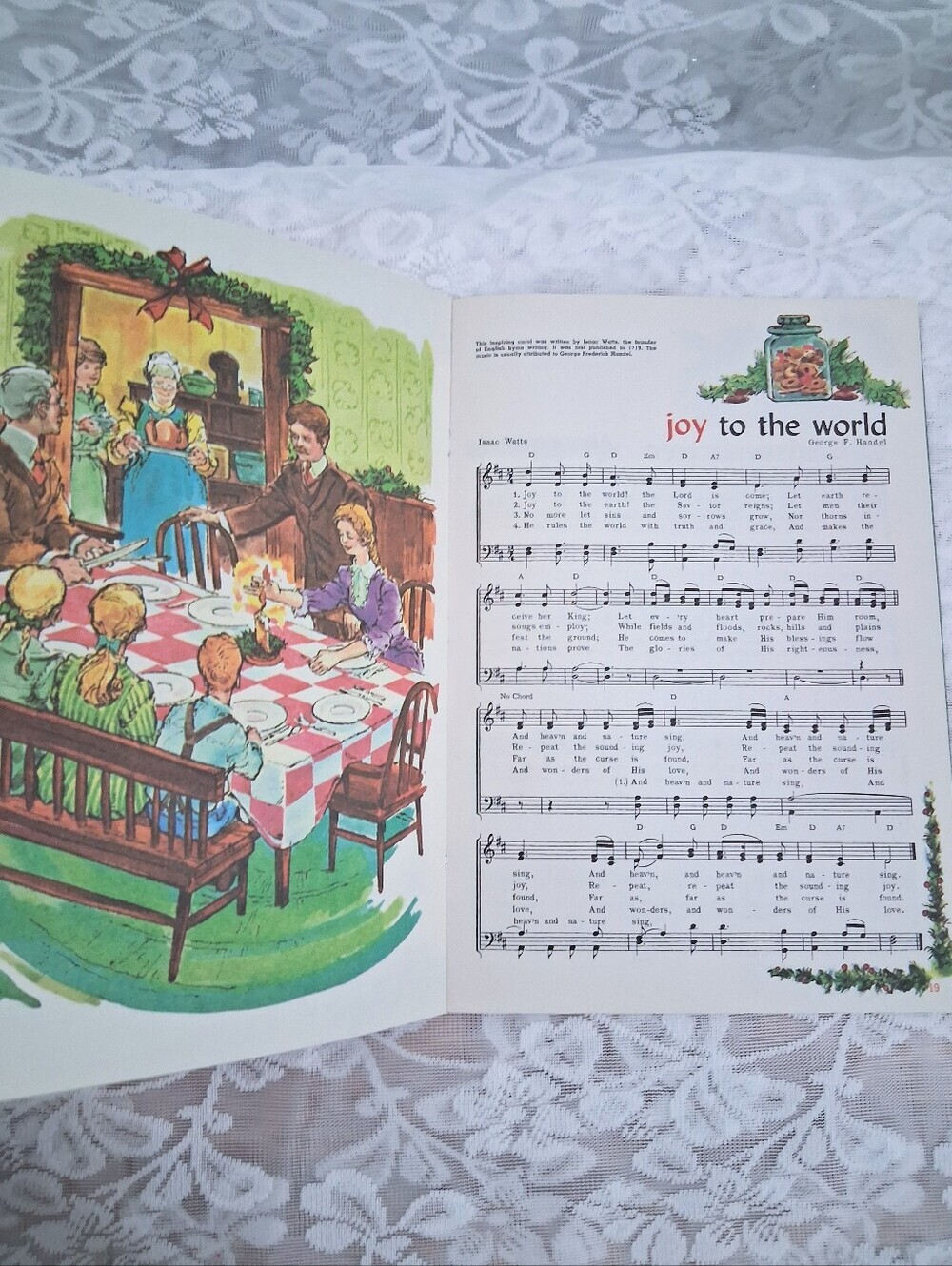 Vintage Whitman Christmas Carols Illustrated Music Books Voice Piano Guitar - Picture 12 of 16
